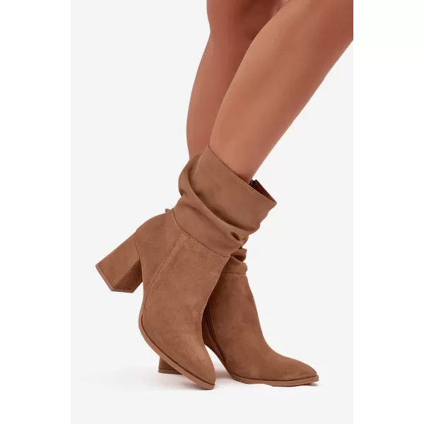  Dámske čižmy ZAZOO 4216 BEIGE 