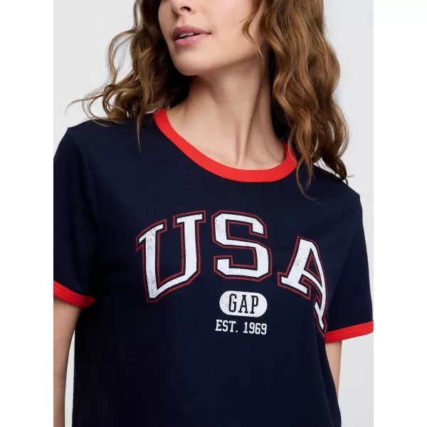  Dámske tričko GAP LOGO TEE 781556-04 NAVY UNIFORM 