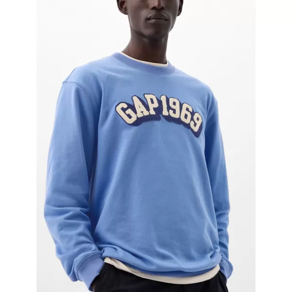  Pánska mikina GAP LOGO CREWNECK SWEATSHIRT 829103-07 CABANA BLUE 