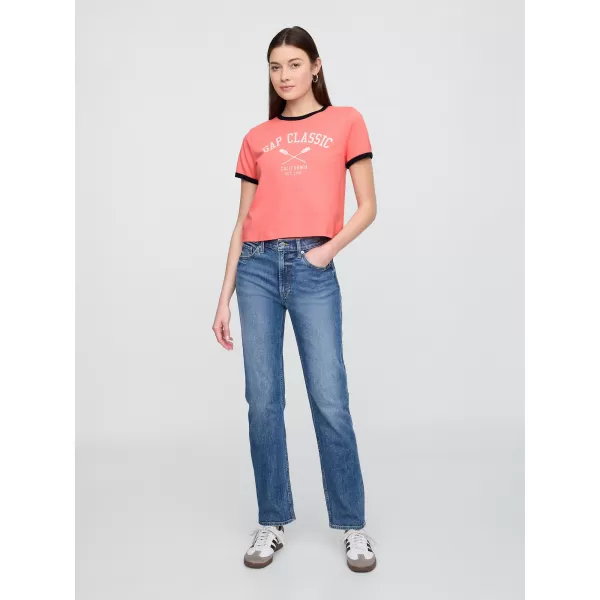  Dámske tričko GAP LOGO TEE 781556-02 NEÓN BLAZING PINK 