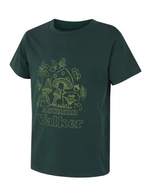 Detské tričko HUSKY TEE MUSHROOM K DARK GREEN