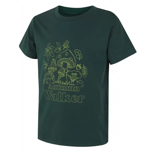  Detské tričko HUSKY TEE MUSHROOM K DARK GREEN 