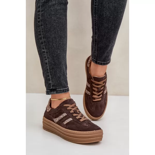  Dámske topánky ZAZOO N1176 BROWN/BEIGE 