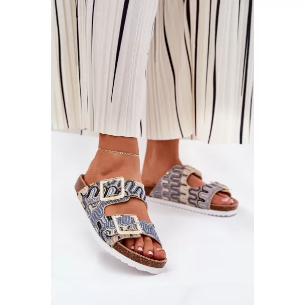  Dámske šľapky S.BARSKI RB51-006 BEIGE 