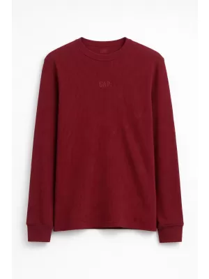 Pánske tričko GAP WAFFLE LONGSLEEVE TEE 795644-03 RED DELICIOUS