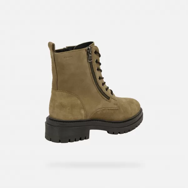  Dámske členkové čižmy GEOX IRIDEA G004093 KAKI 