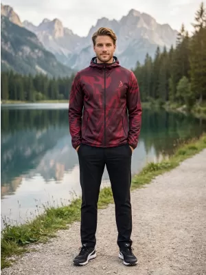 Pánska softshellová bunda premium ALTISPORT VOJ/ALM072JACK01 WINE/RED