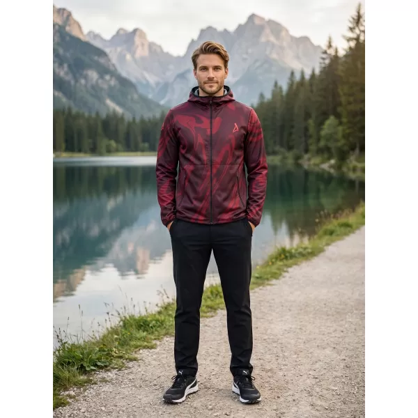  Pánska softshellová bunda premium ALTISPORT VOJ/ALM072JACK01 WINE/RED 