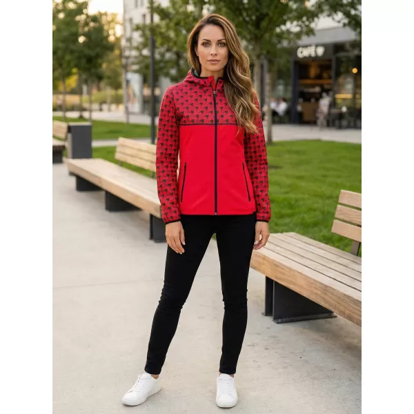  Dámska softshellová bunda premium ALTISPORT VOJ/ALW048JACK01 ČERVENÁ 