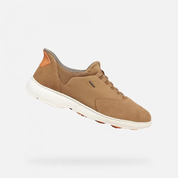  Pánske tenisky GEOX NEBULA 2.0 PLUS FAST IN G014417 HNEDÁ 