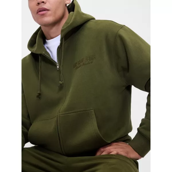  Pánska mikina GAP LOGO PULLOVER HOODIE 822076-03 ARMY JACKET GREEN 