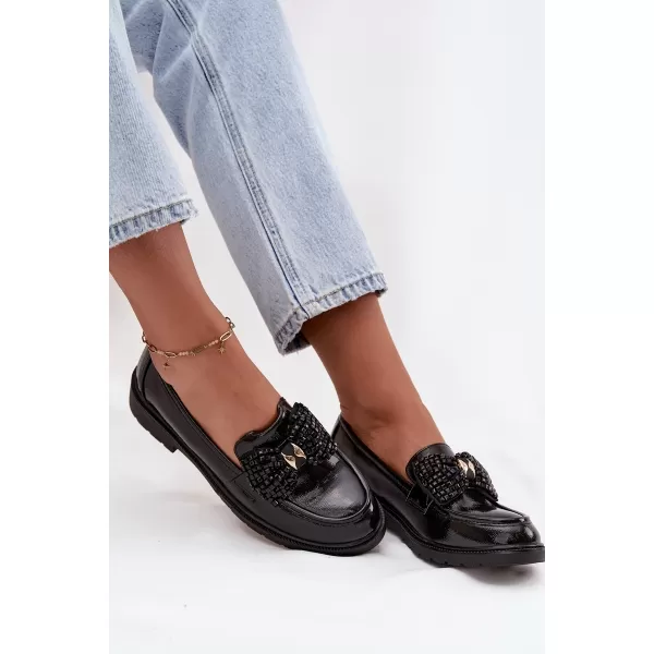  Dámske mokasíny D&A HY52-319A BLACK 