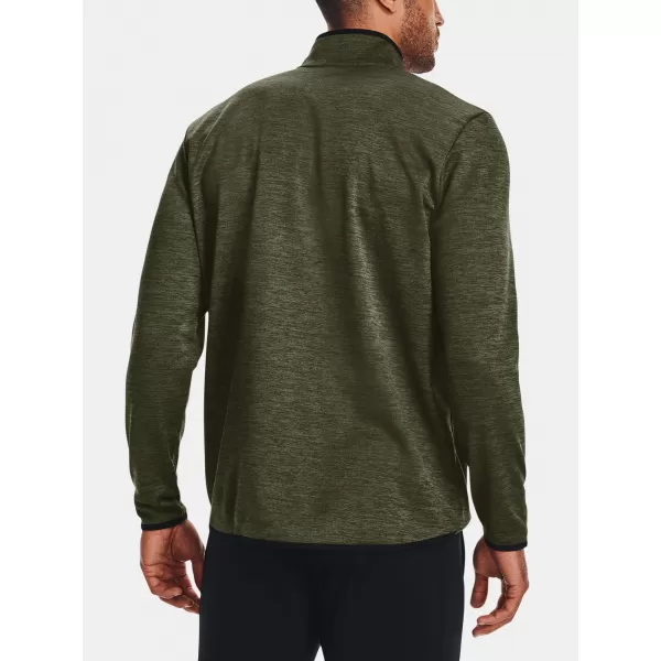  Pánska mikina UNDER ARMOUR UA ARMOUR FLEECE 1/2 ZIP ZELENÁ 