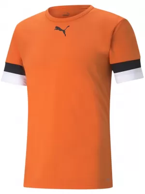 Pánske funkčné tričko PUMA TEAMRISE JERSEY 704932-08 ZLATÝ MAK/ČIERNA/BIELA