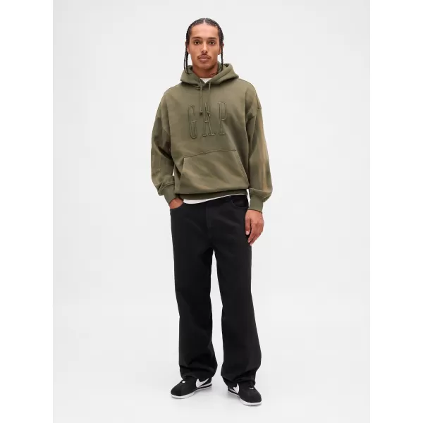  Pánska mikina GAP CORP LOGO HOODIE PULLOVER 851641-00 BLACK MOSS 