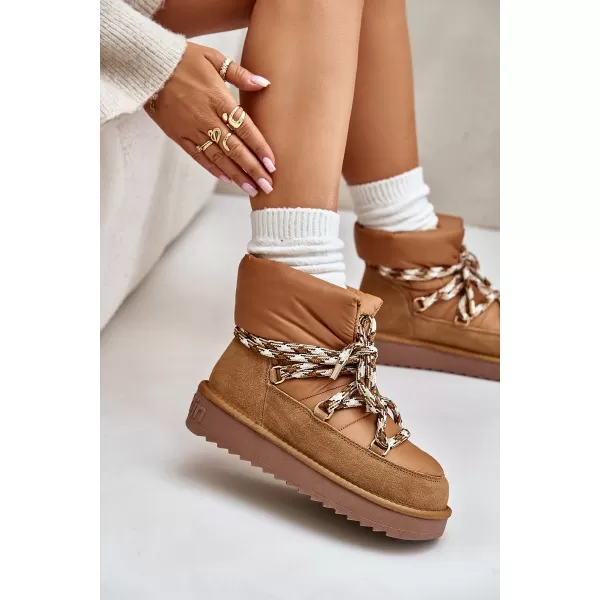  Dámske snehule D.FRANKLIN DFSH375003 TAN 