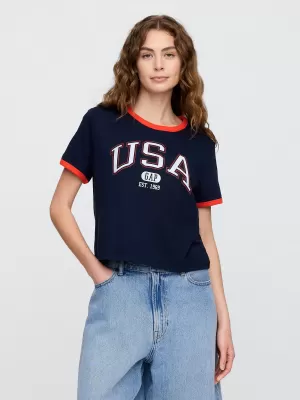 Dámske tričko GAP LOGO TEE 781556-04 NAVY UNIFORM