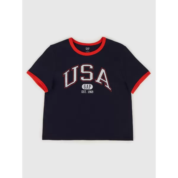  Dámske tričko GAP LOGO TEE 781556-04 NAVY UNIFORM 