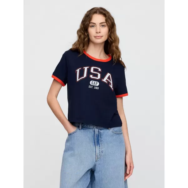  Dámske tričko GAP LOGO TEE 781556-04 NAVY UNIFORM 