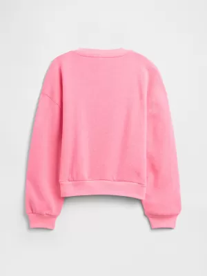 Detská mikina GAP CREW SWEATSHIRT 839163-00 PINK HEART