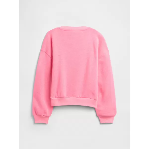  Detská mikina GAP CREW SWEATSHIRT 839163-00 PINK HEART 