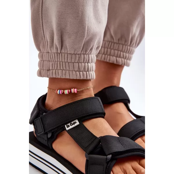  Dámske sandále LEE COOPER LCW-24-05-2753L BLACK/WHITE 
