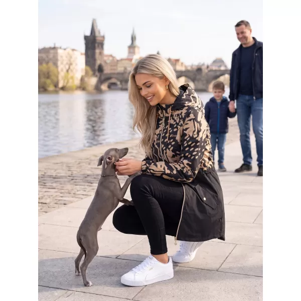 Dámska bunda KIXMI ZIANA ČIERNA/BÉŽOVÁ 
