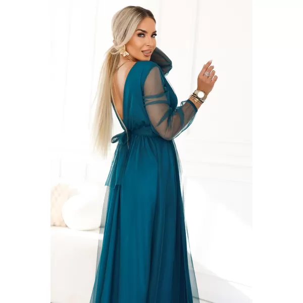  Dámske šaty NUMOCO 664-2 FĽAŠKOVO ZELENÁ 