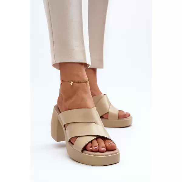  Dámske žabky ZAZOO 40373 BEIGE 