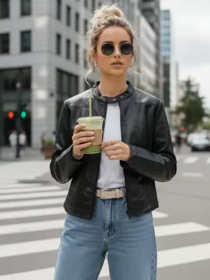 Dámska bunda DSTREET TY5568 ČIERNA
