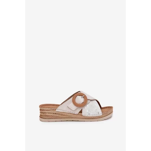  Dámske sandále INBLU RV000012 BEIGE 