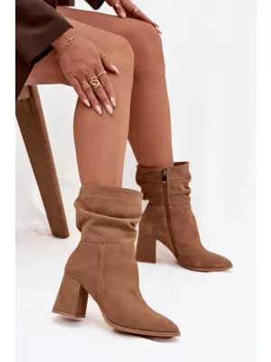 Dámske čižmy ZAZOO 4216 BEIGE