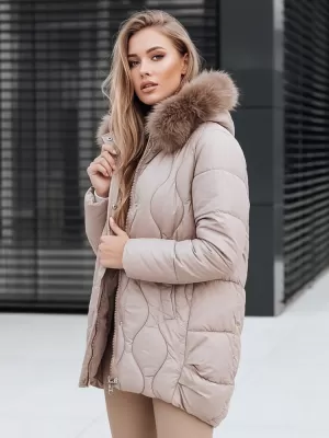 Dámska bunda DSTREET TY5494 BÉŽOVÁ