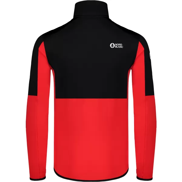  Pánska mikina powerfleece NORDBLANC GROAN NBWFM8282 ČERVENÁ 