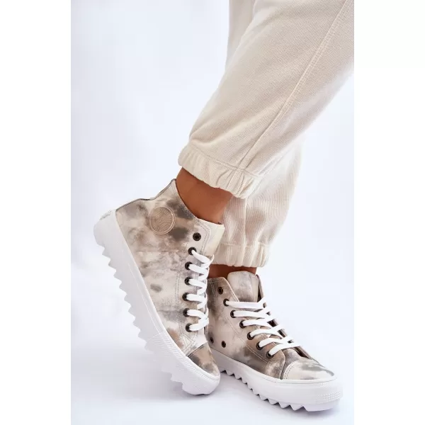  Dámske tenisky BIG STAR LL274047 WHITE/OLIVE Big Star Shoes 