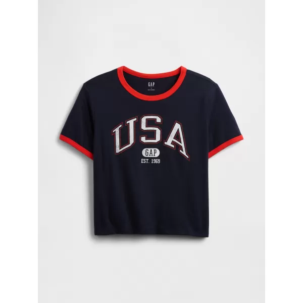  Dámske tričko GAP LOGO TEE 781556-04 NAVY UNIFORM 