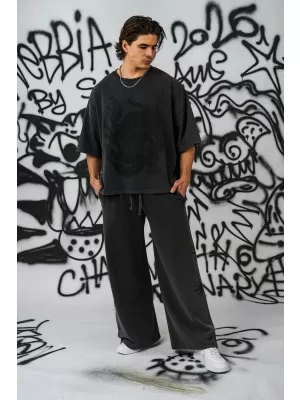 Pánske oversized tričko NEBBIA x Sexsdreams 810 BLACK