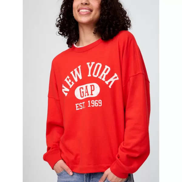  Dámska mikina GAP LOGO SWEATSHIRT 769308-01 POSTER RED 