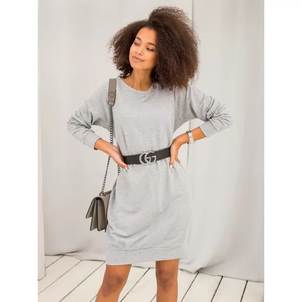  Dámske šaty BASIC FEEL GOOD RV-TU-5184.93P GRAY 
