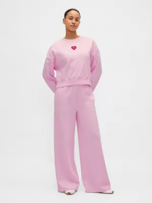 Dámske tepláky GAP WIDE LEG SWEATPANTS 852838-05 PRIMROSE PINK