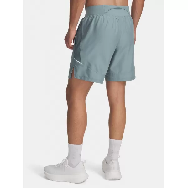  Pánske šortky UNDER ARMOUR UA LAUNCH PRO 2N1 7'' SHORTS 1376831-323 ZELENÁ 
