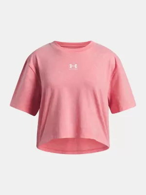 Dievčenské tričko UNDER ARMOUR UA G RIVAL WASH SS 6011673-600 RUŽOVÁ
