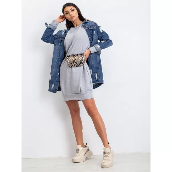  Dámske šaty BASIC FEEL GOOD RV-TU-5184.93P GRAY 