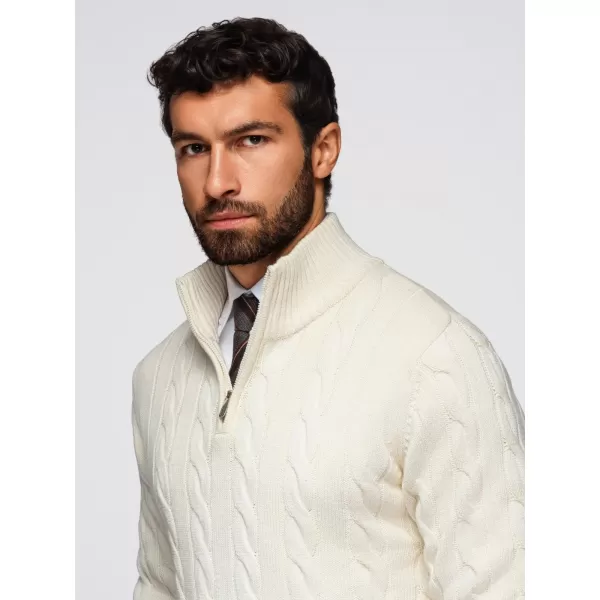  Pánsky sveter OMBRE OM-SWZS-0138 KRÉM 