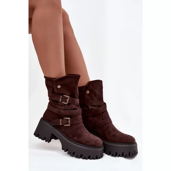  Dámske topánky na podpätku BOTO NERELISA 40379 BROWN 