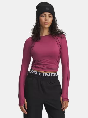 Dámske tričko UNDER ARMOUR UA COLDGEAR TEXTURED CREW 6003999-659 ČERVENÁ