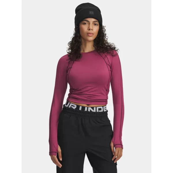  Dámske tričko UNDER ARMOUR UA COLDGEAR TEXTURED CREW 6003999-659 ČERVENÁ 
