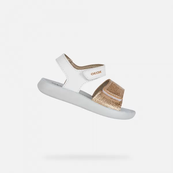  Dievčenské sandále GEOX SANDAL LIGHTFLOPPY B455TB054AJC0232 BIELA 