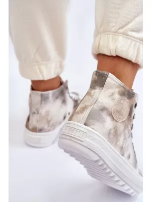 Dámske tenisky BIG STAR LL274047 WHITE/OLIVE Big Star Shoes