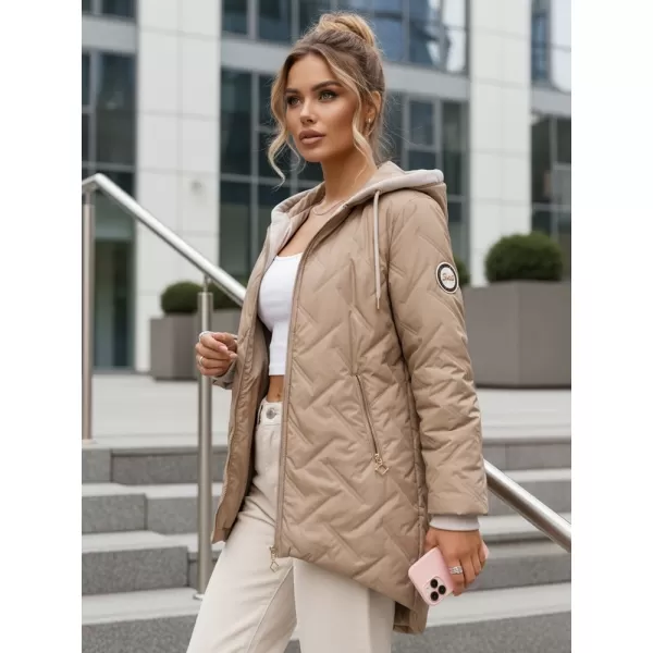  Dámska bunda DSTREET TY5612 KARAMELOVÁ 